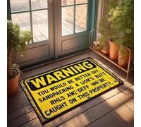 Personalized Door Mats For Front Door Warning: No Sandpapering Allowed On Lion'S Butt Property Doormat Outdoor Doormat Outdoor Fall Decor(40X60CM)