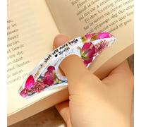 Personalized Dried Flower Resin Book Page Holder with Name Custom Just One More Page Thumb Book Holder Flower Reading Bookmark Bookish Accessories Books Lover Gift for Readers Christmas Birthday