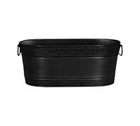 Personalized Drink Cooler Bucket Large Cold Drinks Cooler Container Metal Ice Bucket with Handles Design Your Own Text Indoor/Outdoor Use, Ideal for BBQs, Parties, Events, and Drink Serving (Black)