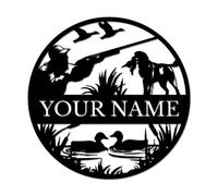 Personalized Duck Hunting Metal Sign, Custom Hunter Name Plaque, Waterfowl Wall Art, Rustic Cabin Decor, Hunting Lodge Gift for Outdoorsmen (Style-6)