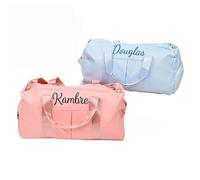 Personalized Duffel Bag Embroidered Name,Custom Travel Bag,Weekender Bags for Women/MenTeens,Large Capacity Foldable Dry/Wet Bag,Dance Gym Travel Weekender Overnight Bag,Hospital Bag, Beige, S, Simple