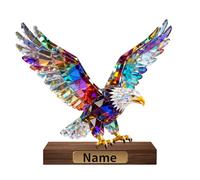 Personalized Eagle Desktop Ornaments,Custom Acrylic Plaque Sign With Name,Creative Home Living Room Cabinet Shelf Decoration,Gifts for Animal Lovers Kids Boys Girls