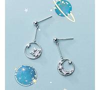 Personalized Earrings, Women's Geometric Diamond Ring and Five Pointed Star Earrings