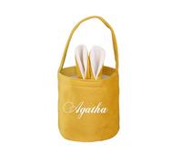 Personalized Easter Basket Custom Name Easter Bunny Basket with Bunny Ears and Handle Easter Decorations Party Supplies Mother's Day Gift