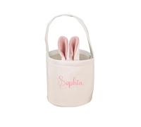 Personalized Easter Basket Custom Name Easter Bunny Basket with Bunny Ears and Handle Easter Decorations Party Supplies Mother's Day Gift