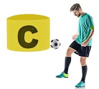 Personalized Elastic Captain's Armbands, Adjustable Multicoloured Football Captains Armband With Text For Adult & Youths, Sports Arm Bands For All Sports Events Clubs Teams (Yellow)