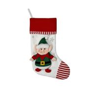 Personalized Embroidered Christmas Stocking - 17 Fonts & 14 Color 3D Embroidery with Custom Name | 46x29cm Plush Gift Bag for Candy & Coastal Holiday Decor (F)