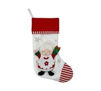 Personalized Embroidered Christmas Stocking - 17 Fonts & 14 Color 3D Embroidery with Custom Name | 46x29cm Plush Gift Bag for Candy & Coastal Holiday Decor (E)