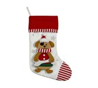 Personalized Embroidered Christmas Stocking - 17 Fonts & 14 Color 3D Embroidery with Custom Name | 46x29cm Plush Gift Bag for Candy & Coastal Holiday Decor (H)