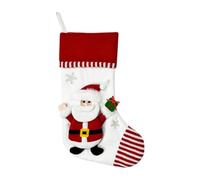 Personalized Embroidered Christmas Stocking - 17 Fonts & 14 Color 3D Embroidery with Custom Name | 46x29cm Plush Gift Bag for Candy & Coastal Holiday Decor (A1)
