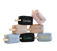 Personalized Embroidered Cosmetic Bag with Name Corduroy Makeup Bag Bachelorette Party Favors Bridal (No Customization)