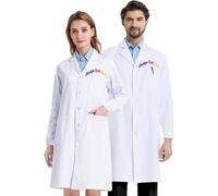 Personalized Embroidered Lab Coat for Men & Women Add Your Name Logo Custom Medical Laboratory Coat