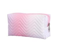 Personalized Embroidery Makeup Bag for Women Stylish Travel Cosmetic Organiser with Zipper Closure 100% Plastic Durable Waterproof Travel Essentials (Pink