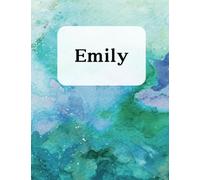 Personalized "Emily" Blank Composition Notebook, Sketch/Drawing Book: 7.44"x 9.69". 100 Page, Blank, Numbered