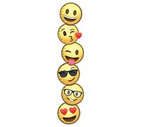 Personalized Emoji Growth Chart Wall Decal for Nursery, Kids Room