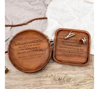 Personalized Empty Your Pockets Daddy Wood Valet Tray, Custom Engraved Fathers Day Tray and Kids Name Coin Tray, Emotional Gifts for Dad (Style 2)