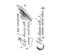 Personalized English Herbal Tattoo Stickers Waterproof And Sweat-proof Long-lasting Non-reflective Arm Tattoo Art
