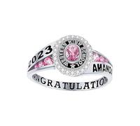 Personalized Engraved Birthstone Graduation Rings Gift for Senior 2026, Custom Class Rings for Women High School, Class of 2025 Ceremony Keepsake, 2026 Graduation Gifts for Her College Men Women