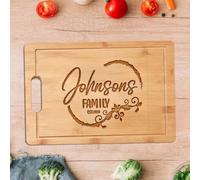 Personalized Engraved Cutting Board - Custom Gift for Weddings, Engagements, Anniversaries, Christmas & Real Estate Closings - Perfect for Couples & Parents