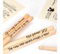 Personalized Engraved Drumsticks 5A, Premium Maple Wood Practice Sticks with Custom Text, Ideal for Drummers Students Live Performance (15.47 * 0.54in)