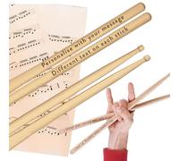Personalized Engraved Drumsticks Wooden Drum Sticks 2 PAIRS Gifts for Musicians, Drummers, Bands