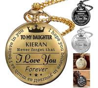 Personalized Engraved Pocket Watch - Engraved Pocket Watch to Son I Love You Gifts from a Mom Dad Christmas Birthday Gift Fob Watches Chains,Custom Gift for Son Daughter