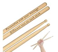 Personalized Engraved Wooden Drumsticks With Custom Text/Name/Logo, Colorful Practice Drumsticks For Musicians Drummers Band, Unique Musical Gift For Birthday Christmas Performance