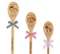 Personalized Face Engraved Wooden Mixing Spoon,Your face on a Spoon Gift, Custom Name Photo Picture Mixing Spoon Gift,Customized Your Friend Photo face on Spoon Birthday Housewarming Gift (style3)