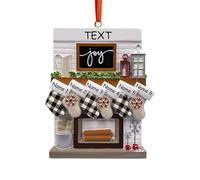 Personalized Family Christmas Ornaments 2025,Personalized Christmas Tree Decoration Fireplace Pendant, Customized Xmas Name/Text Ornament, Customized Xmas Gifts for Family Friends(2-6)