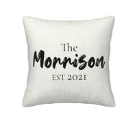 Personalized Family Name Pillow Cover, Customize Pillow Case with Family Name, Gift from Daughter Son for Mom Dad Grandmother Housewarming Christmas Thanksgiving Mother's Day