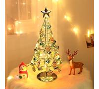 Personalized Family Name Snowman Christmas Tree LED Light, Tabletop Metal Christmas Tree Lamp Xmas Tree Lights, Snowman Christmas Decoration Gifts for Women Men Grandparents