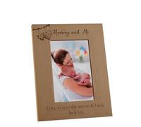 Personalized Family Photo Frame with Love Hearts, Custom Engraved Sentiment, Multiple Sizes, Perfect for Special Occasions (Mummy and Me)