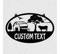 Personalized Farmhouse Name Metal Sign, Custom Farm Name Wall Art, Farm Address Sign, Ranch Barn Sign, Farmer Gifts, Farm Outdoor Decor Home