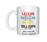 Personalized Father's Day Mug - Portrait From Mom to Son Coffee Cup Gift (Style-04)