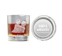Personalized Father's Day Photo Whiskey Glass Gift for Dad, Custom Etched Whiskey Glasses from Photo, Personalized Father's Day Whiskey Glass Gift, Gifts For Him, Mens Gifts, Gifts for Dad (Stil-01)