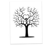 Personalized Fingerprint Tree 24 x 16 Inch Party Wedding Signs Guest Book for a Wedding, Baby Shower, Birthday, Christening, or Any Other Event