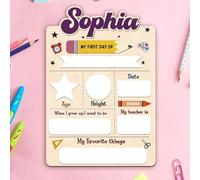 Personalized First and Last Day of School Sign, Reusable Personalized Name Sign, Suitable for kindergartens, Nurseries, First Grade, Back-to-School and Graduation Gifts for boy and Girl