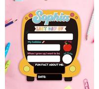 Personalized First and Last Day of School Sign, Reusable Personalized Name Sign, Suitable for kindergartens, Nurseries, First Grade, Back-to-School and Graduation Gifts for boy and Girl