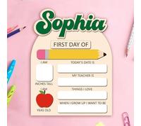 Personalized First and Last Day of School Sign, Reusable Personalized Name Sign, Suitable for kindergartens, Nurseries, First Grade, Back-to-School and Graduation Gifts for boy and Girl