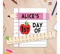 Personalized First and Last Day of School Sign, Reusable Personalized Name Sign, Suitable for kindergartens, Nurseries, First Grade, Back-to-School and Graduation Gifts for boy and Girl