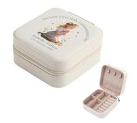 Personalized First Communion Gift for Girls - Custom Jewelry Box with Name & Date, Elegant Keepsake for First Holy Communion, Rosary and Trinket Storage (White)
