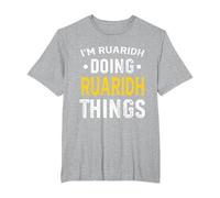 Personalized First Name I'm Ruaridh Doing Ruaridh Things T-Shirt, Men's Big and Tall, Heather Grey, 2X Tall