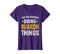 Personalized First Name I'm Ruaridh Doing Ruaridh Things T-Shirt, Women, Purple, 3X-Large