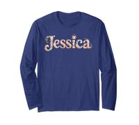 Personalized First Name Jessica Girl Cottagecore Gardencore Long Sleeve T-Shirt