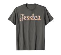 Personalized First Name Jessica Girl Cottagecore Gardencore T-Shirt