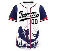 Personalized Fishing Design Jersey - Custom Name and Number, Bass Fishing Graphic Shirt, Great for Anglers, Sports Teams, and Outdoor Adventures