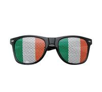 Personalized Flag Sunglasses, Personalized World Cup Glasses - Custom Country Flag Sticker Shades with Mesh Vent, Breathable Sports Fan Eyewear, Gift for Soccer Lover (T)