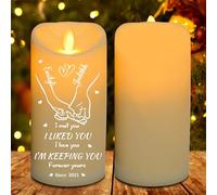 Personalized Flameless Candle w/Couple's Photo Name Date Love Is A Flame That Never Goes Out Couple Wedding, Couple Keepsake Candle Memorial Gifts for Family Members-20
