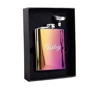 Personalized Flask for Women, 8oz 304 Stainless Steel Engraved Hip Flask for Bridesmaid, Custom Flask for Wedding Party, Best Friend, Birthday, Mother's Day, Valentine Gift