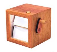 Personalized Flip Photo Box With Crank-Based Photo Transition, Wood Housing And Three LED Light Mode Selection(Wood Orange-16 pcs)